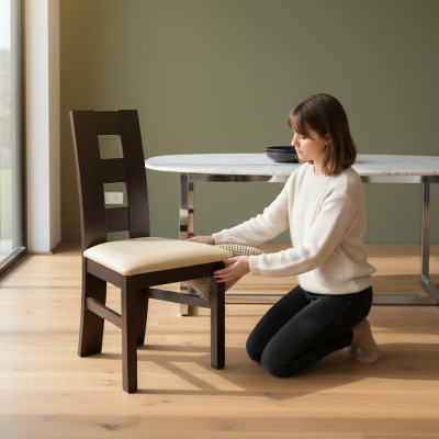 Conception 2x chaises Groupe Rembourrage Salle à manger Chaise Suite Fauteuil Gastro