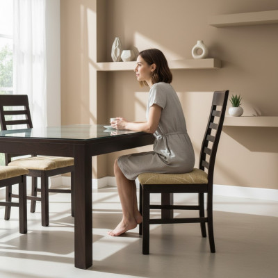 Ensemble de 10 chaises de salle à manger en tissu pour salle à manger Fauteuil Fauteuil en bois massif Rembourrage Chaise pour restaurant