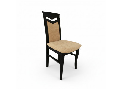 Ensemble de 10 chaises de fauteuil en bois design revêtues de tissu pour salle à manger Gastro.
