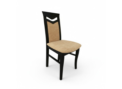 Ensemble de 10 chaises de fauteuil en bois design revêtues de tissu pour salle à manger Gastro.