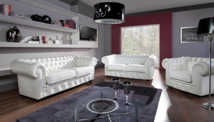 Ensemble de canapé 3+2+1 places Design Relax Canapés Rembourrage Moderne Canapés