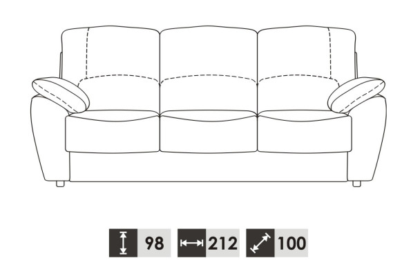 Canapé design moderne 3 places Canapé relax 3 places Canapé de siège Rembourrage neuf