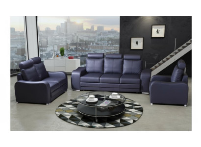 Ensemble de canapés 3+1 places Design de canapés Tapisserie Canapés en cuir Relax