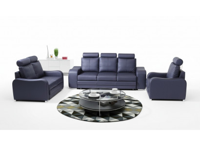 Canapé design 3 places Canapé relax Revêtement de canapés moderne 3 places 100% cuir pleine fleur