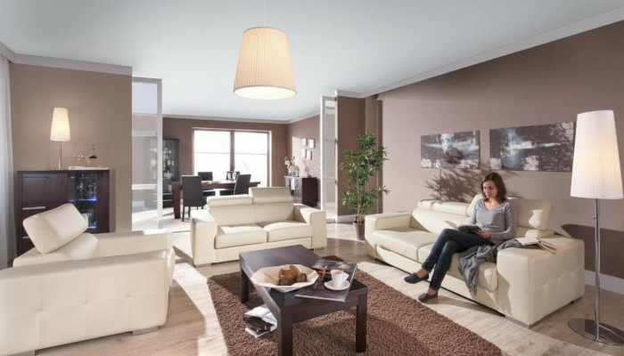 Ensemble de canapé 3+1 places Design Canapés Rembourrage Canapés Cuir Décoration Détente