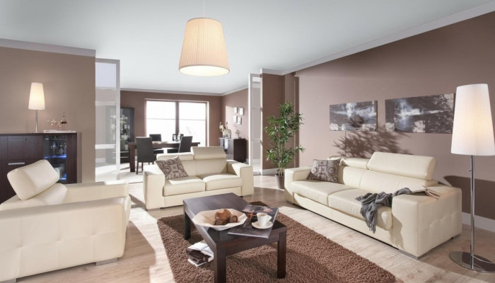 Ensemble de canapé 3+1 places Design Canapés Rembourrage Canapés Cuir Décoration Détente