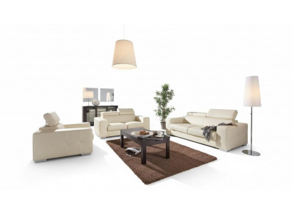 Ensemble de canapé 3+1 places Design Canapés Rembourrage Canapés Cuir Décoration Détente