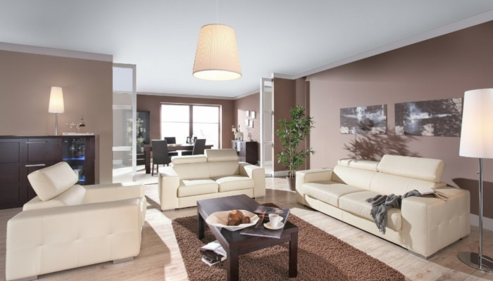 Canapé 3 places Canapés Design Canapés Rembourrés en Cuir Détente Moderne trois places