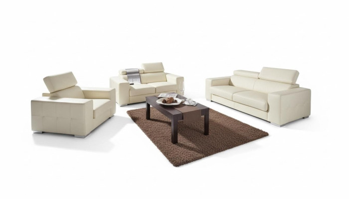 Canapé 3 places Canapés Design Canapés Rembourrés en Cuir Détente Moderne trois places