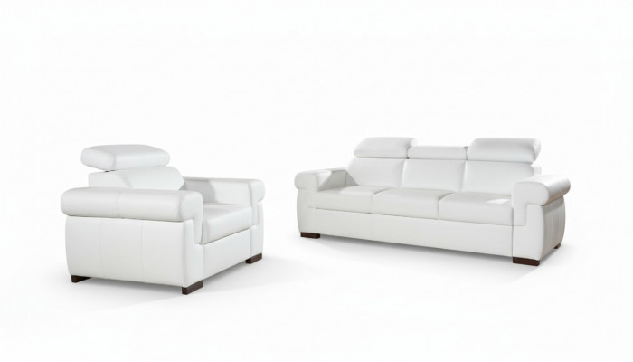 Ensemble de canapé en cuir véritable 3+2 places, design de canapé moderne, suite de rembourrage