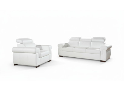 Ensemble de canapé en cuir véritable 3+2 places, design de canapé moderne, suite de rembourrage