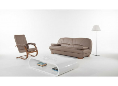 Salon classique Ensemble 3+1+1 100% cuir Canapé Siège Sofa