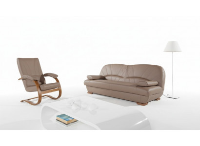 Canapé design Ensemble de canapé en cuir véritable 3+1 Sièges Canapé moderne Rembourrage