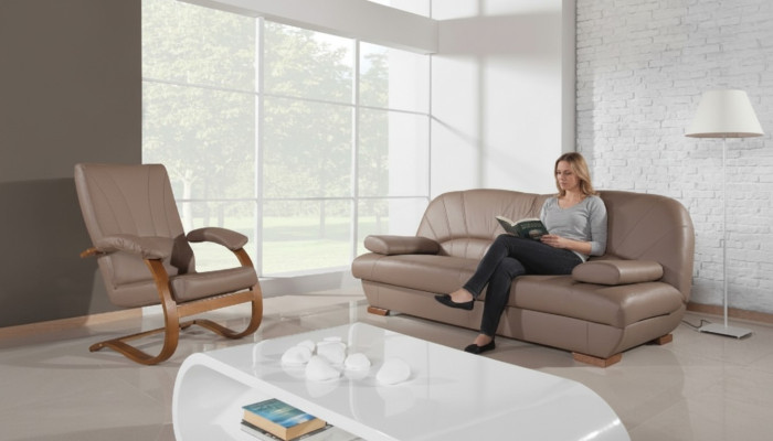 Canapé 3 places Canapés design Canapés Tissus Cuir Moderne Relax Trois places