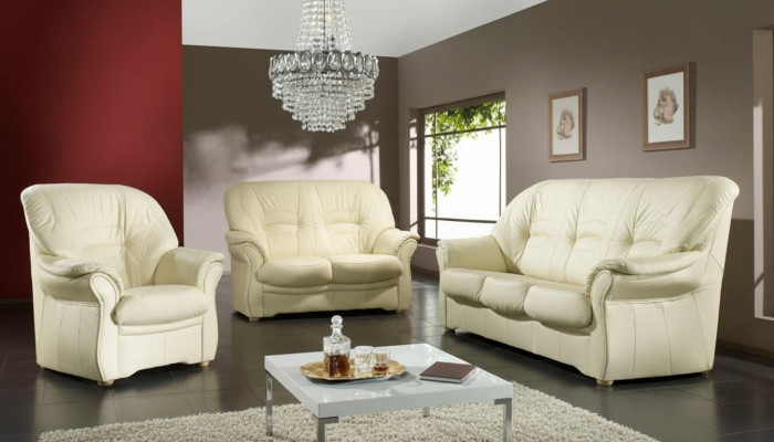 Canapé 2 places Canapés design 2 places Rembourrage moderne en tissu et cuir nouveau