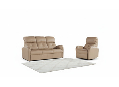 Ensemble de canapé 3+1+1 places Design Canapés Rembourrage Canapés Relax Cuir