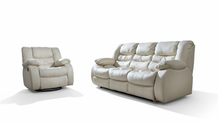 Ensemble de canapés multifonctionnels en cuir Sofa 3+1+1 Ensemble de canapé relaxant Cinema Upholstery