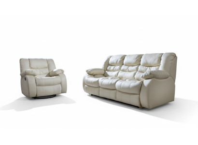 Ensemble de canapés multifonctionnels en cuir Sofa 3+1+1 Ensemble de canapé relaxant Cinema Upholstery