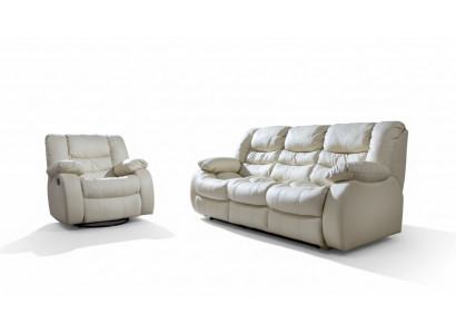Ensemble de canapés multifonctionnels en cuir Sofa 3+1+1 Ensemble de canapé relaxant Cinema Upholstery