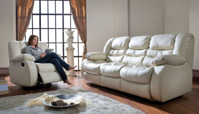 Ensemble de canapé réglable avec repose-pieds électriques en cuir, canapé cinéma.