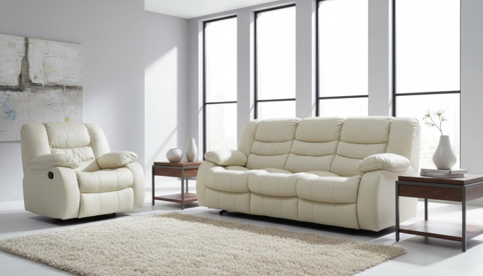 Ensemble de canapé réglable avec repose-pieds électriques en cuir, canapé cinéma.