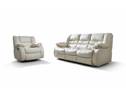 Ensemble de canapé réglable avec repose-pieds électriques en cuir pour canapé de cinéma.