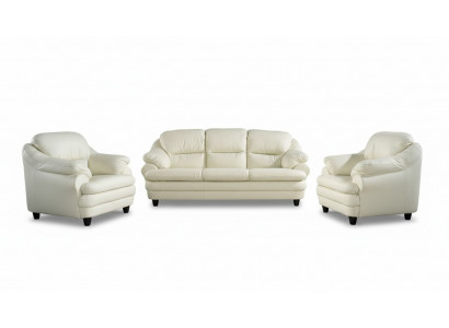 Ensemble de canapé 3+1+1 sièges Design Canapés Rembourrage Canapés Relax Cuir