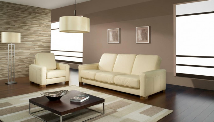 Canapé deux places Canapé classique en cuir Rembourrage de canapé Sofa 2 places en cuir