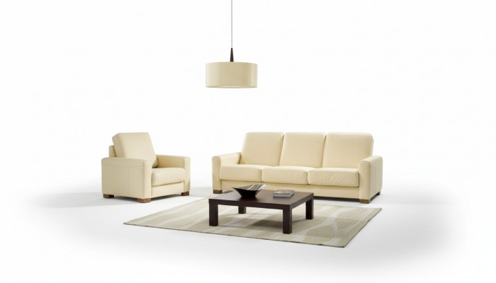 Canapé deux places Canapé classique en cuir Rembourrage de canapé Sofa 2 places en cuir