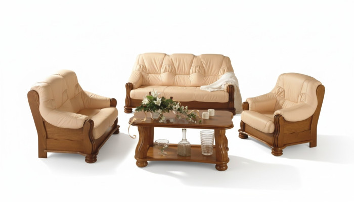 Ensemble de canapé en cuir pour hommes, canapé club, canapé, canapé, siège, 3 + 1 + 1 complet
