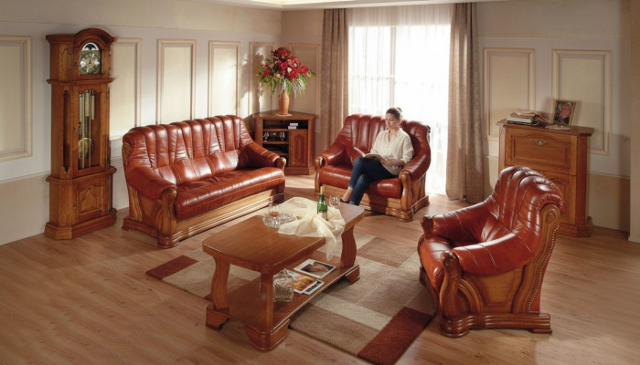 Classique Deux canapés canapés rembourrés Sofa 2 places Canapés en cuir