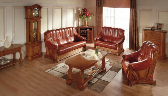 Classique Deux canapés canapés rembourrés Sofa 2 places Canapés en cuir