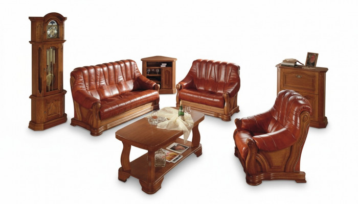 Classique Deux canapés canapés rembourrés Sofa 2 places Canapés en cuir
