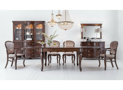 Style de salle à manger classique en bois avec grande table de style antique XXL nouvel