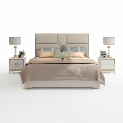 Design de rembourrage de lit Lits de luxe pour hôtels Lit double 180x200cm Chambre à coucher