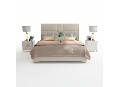 Design de rembourrage de lit Lits de luxe pour hôtels Lit double 180x200cm Chambre à coucher