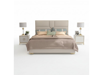 Design de rembourrage de lit Lits de luxe pour hôtels Lit double 180x200cm Chambre à coucher