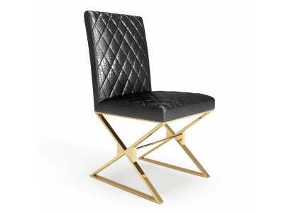 Ensemble de chaises de designer 4x chaises Suite Lehn Rembourrage Ensemble de salle à manger Cuir