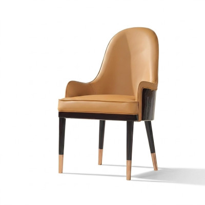 Chaise 1x Salle à manger Fauteuil Fauteuil TV Salon Club Cuir Textile Siège