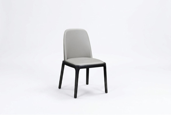 Chaise 1x Chaise Rembourrée Salle à Manger Fauteuil Lounge Club Textile Cuir TV Tissu