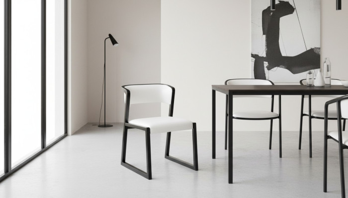 Chaise 1x Chaises Club de Salle à Manger Fauteuil Designer Bois Lounge Italie Rembourrage Blanc