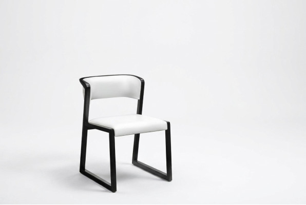 Chaise 1x Chaises Club de Salle à Manger Fauteuil Designer Bois Lounge Italie Rembourrage Blanc