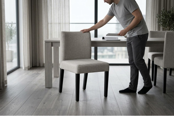 Chaise 1x Chaise rembourrée pour salle à manger Fauteuil de salon Club textile Cuir Siège TV