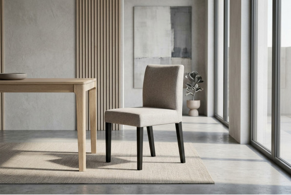 Chaise 1x Chaise rembourrée pour salle à manger Fauteuil de salon Club textile Cuir Siège TV