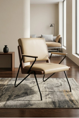 Fauteuil Club Lounge Lehn Canapé Rembourrage 1 Place TV Cuir Neuf Chaise Design