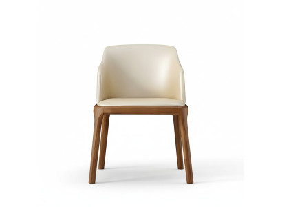 Chaise 1x Salle à Manger Fauteuil Fauteuil TV Salon Club Siège en Tissu Cuir