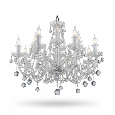 Lustre classique plafond lampe éclairage cristal neuf bohème