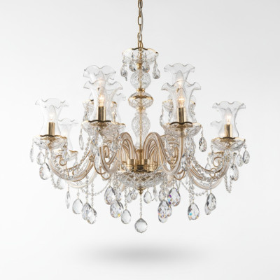 Lustre classique plafonnier lampe lumières Bohême cristal éclairage nouveau