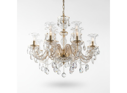 Lustre classique plafonnier lampe lumières Bohême cristal éclairage nouveau