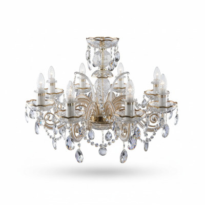 Lustre classique lampe plafonnier éclairage cristal neuf Bohême